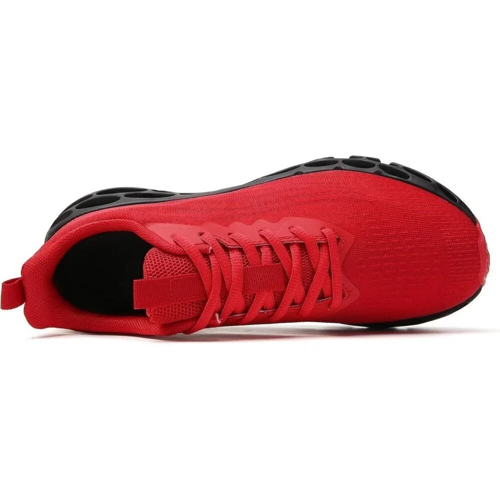 Red Women's Athletic Tennis Walking Shoes Fashion Sport Running Sneakers